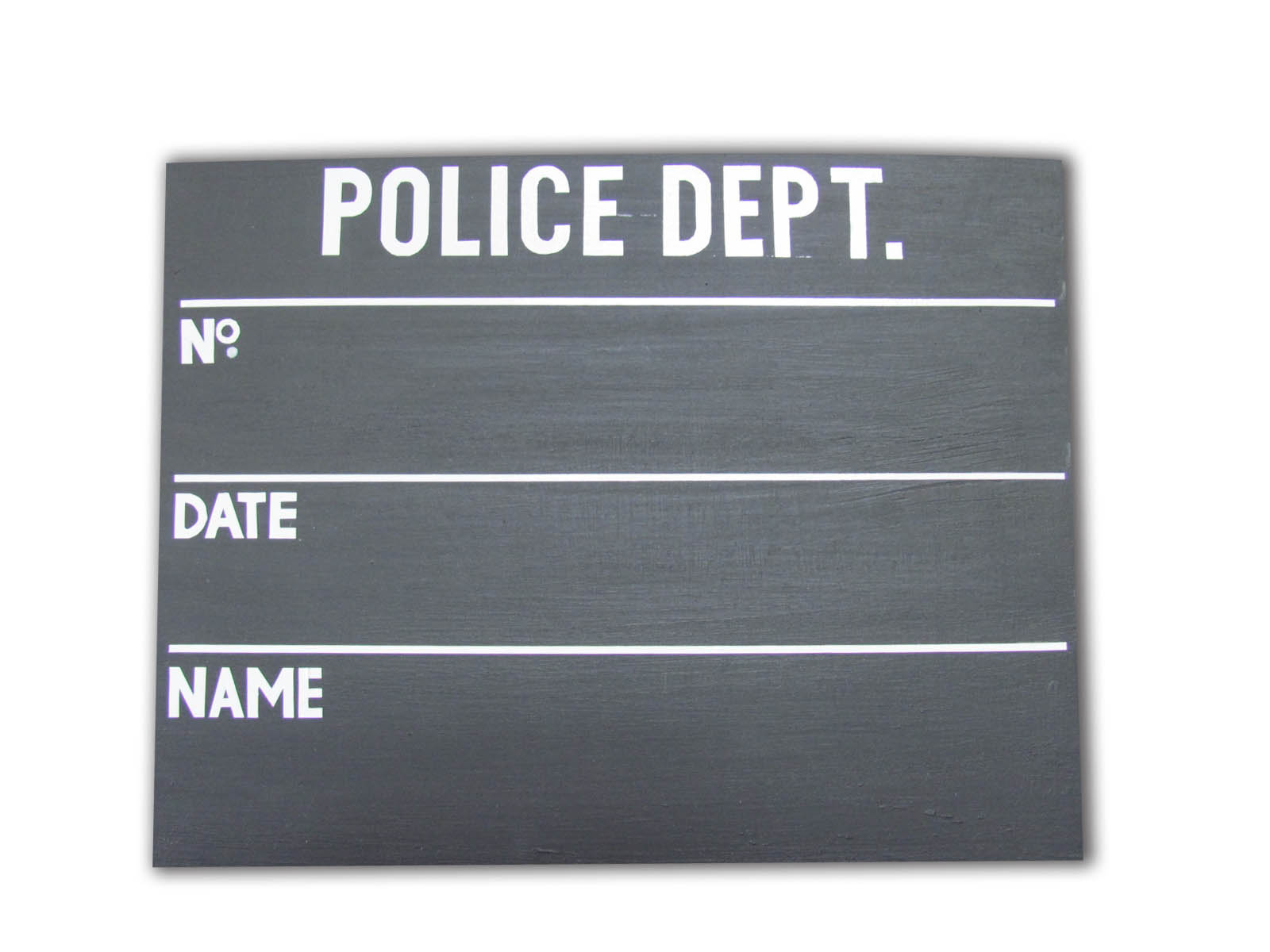 Police Mugshot Board (0.34 x 0.26) First Scene NZ's largest prop